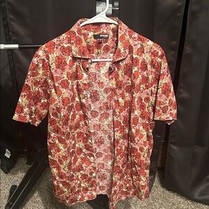 Murano Red Floral Casual Party Shirt